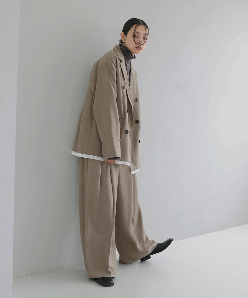 ウエストレザータックパンツ