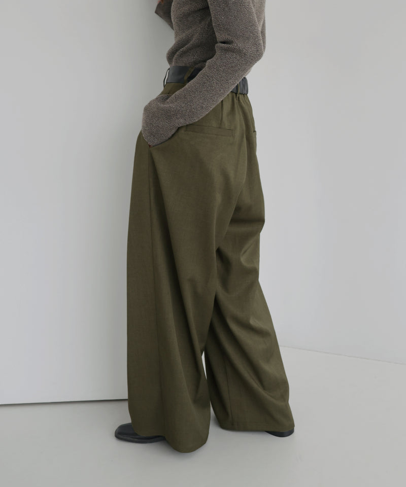 ウエストレザータックパンツ