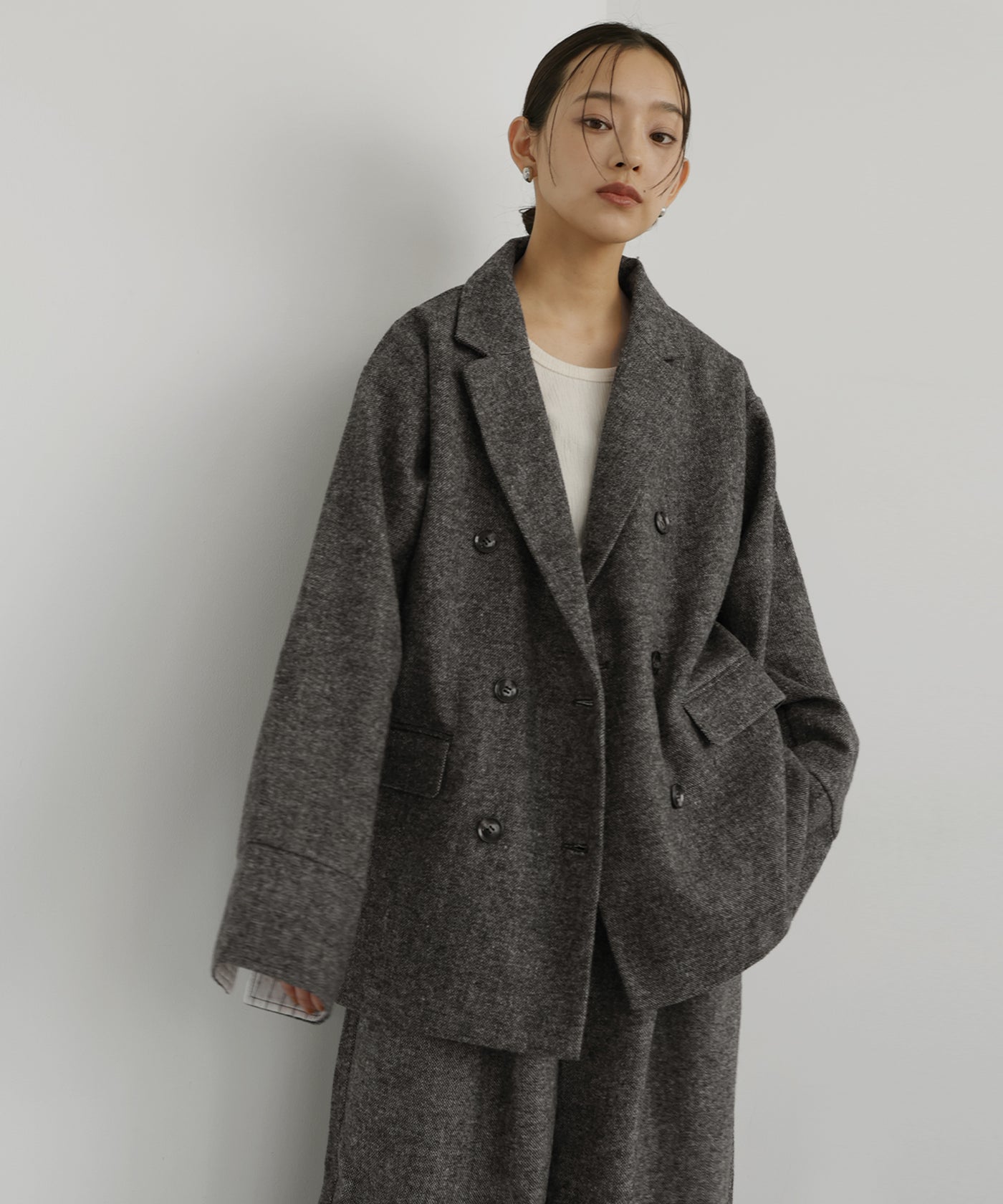 ツイードダブルオーバージャケット – hellam