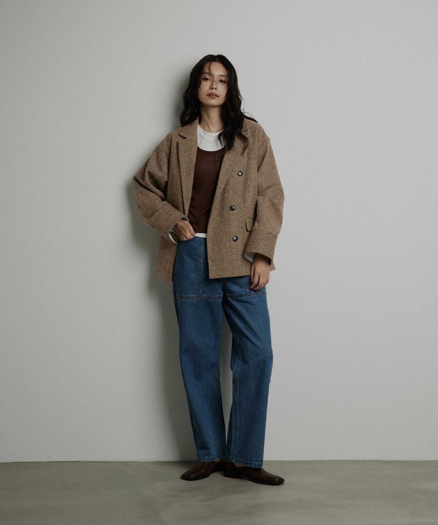 ツイードダブルオーバージャケット – hellam