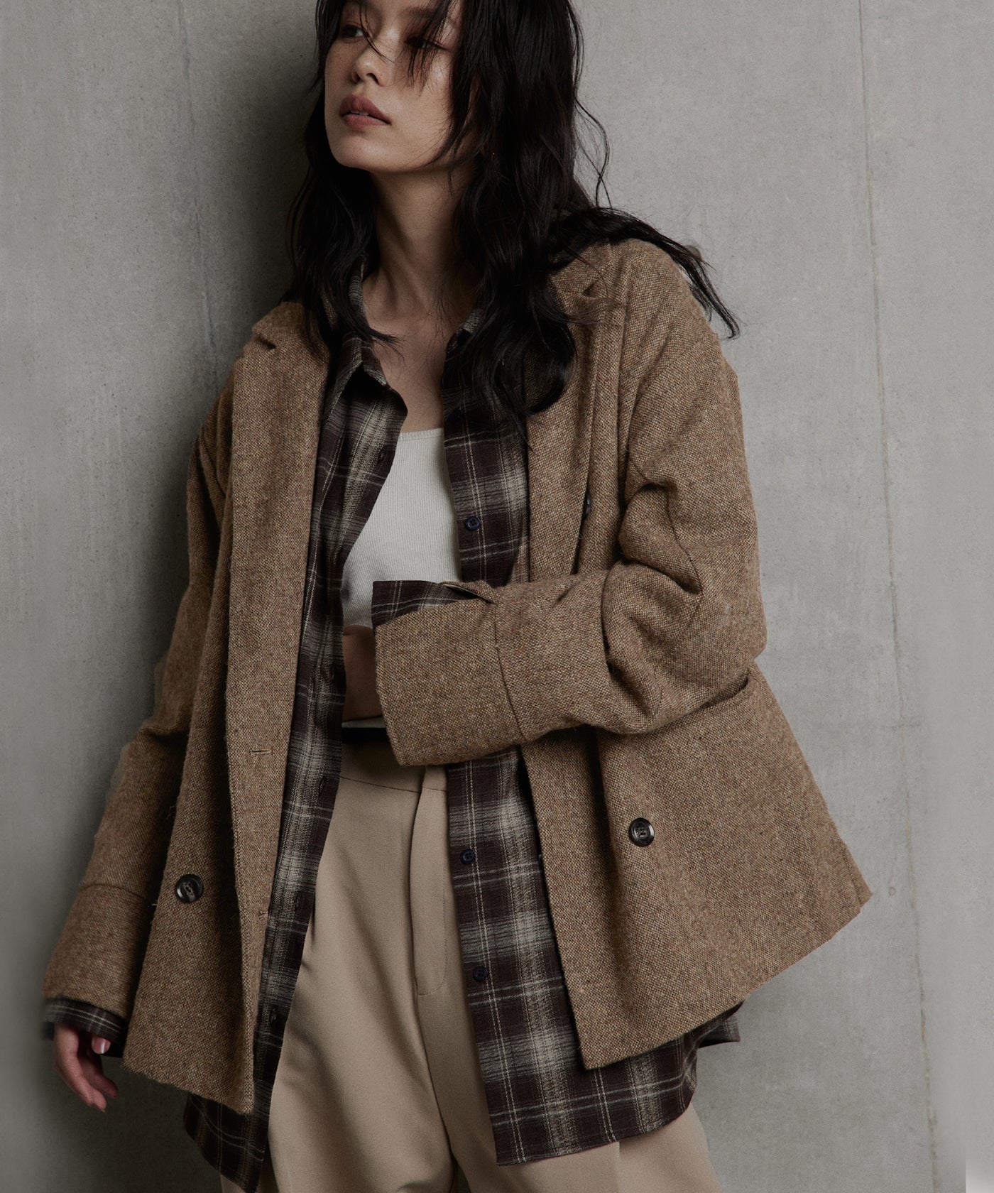 ツイードダブルオーバージャケット – hellam