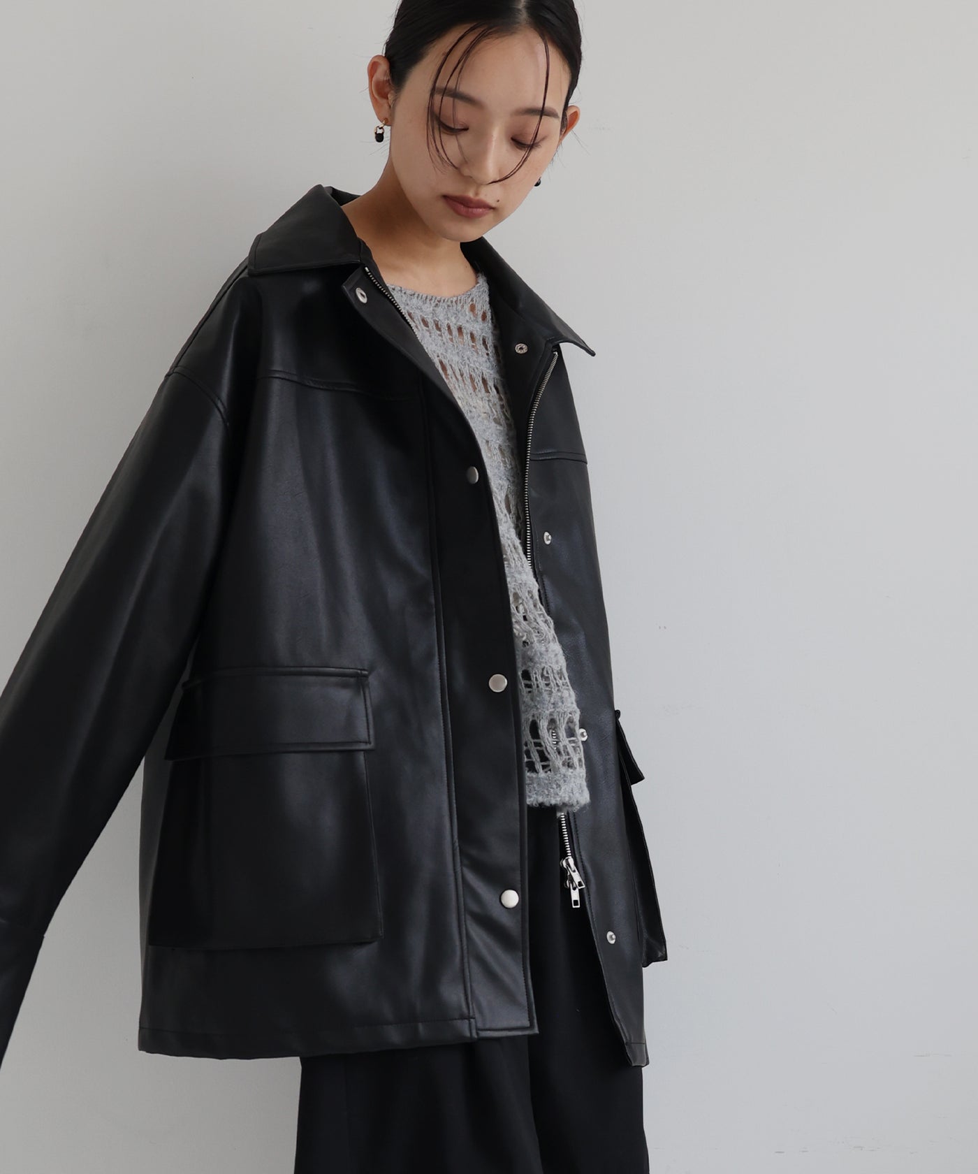 田中日菜着用アイテム】フェイクレザーカバーオール – hellam