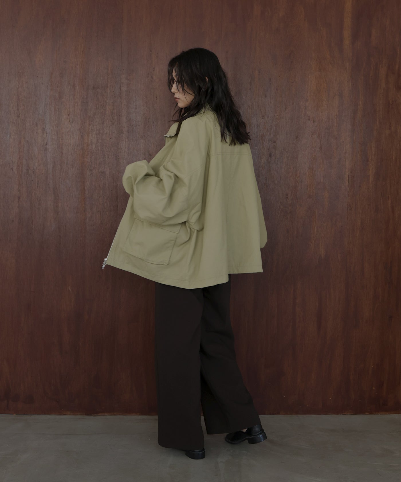 合繊ツイル スタンドカラージップブルゾン – hellam