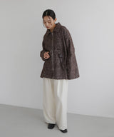 ベルト付きツイードペプラムジャケット