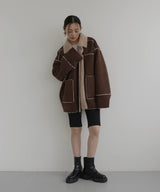 ムートンボアリバーシブルコート