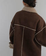 ムートンボアリバーシブルコート