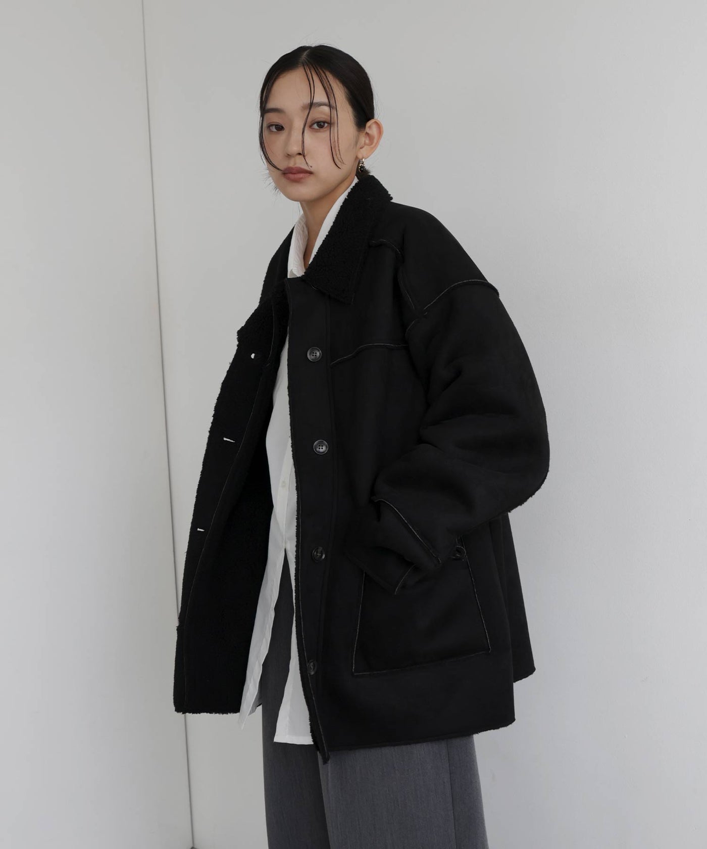 ムートンボアリバーシブルコート – hellam