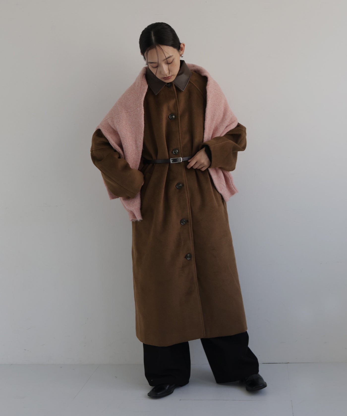 田中日菜着用アイテム】モッサ ベルト付きロングコート – hellam