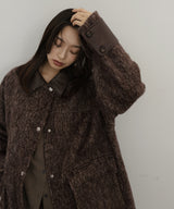 【一部予約商品】レザーカラーシャギーコート