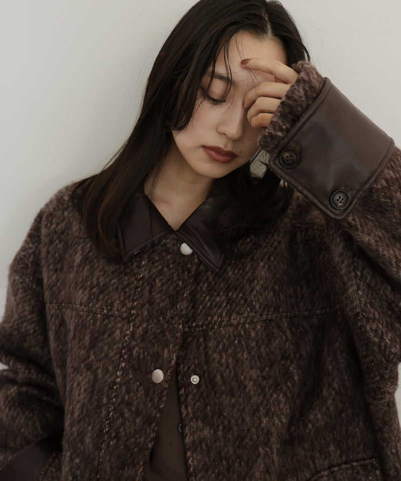 一部予約商品】レザーカラーシャギーコート – hellam