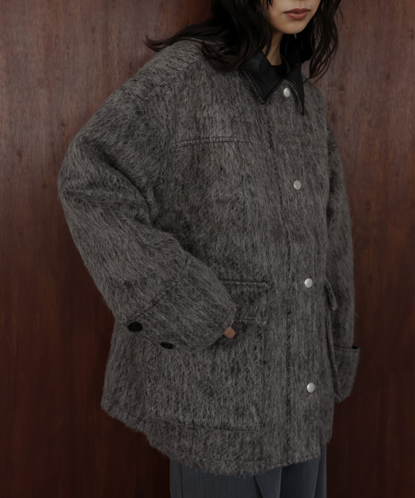 KBF ハイネックシャギーコート 【2024 A/W】 KBF ハイネックシャギーコート 【2024 A/W】
