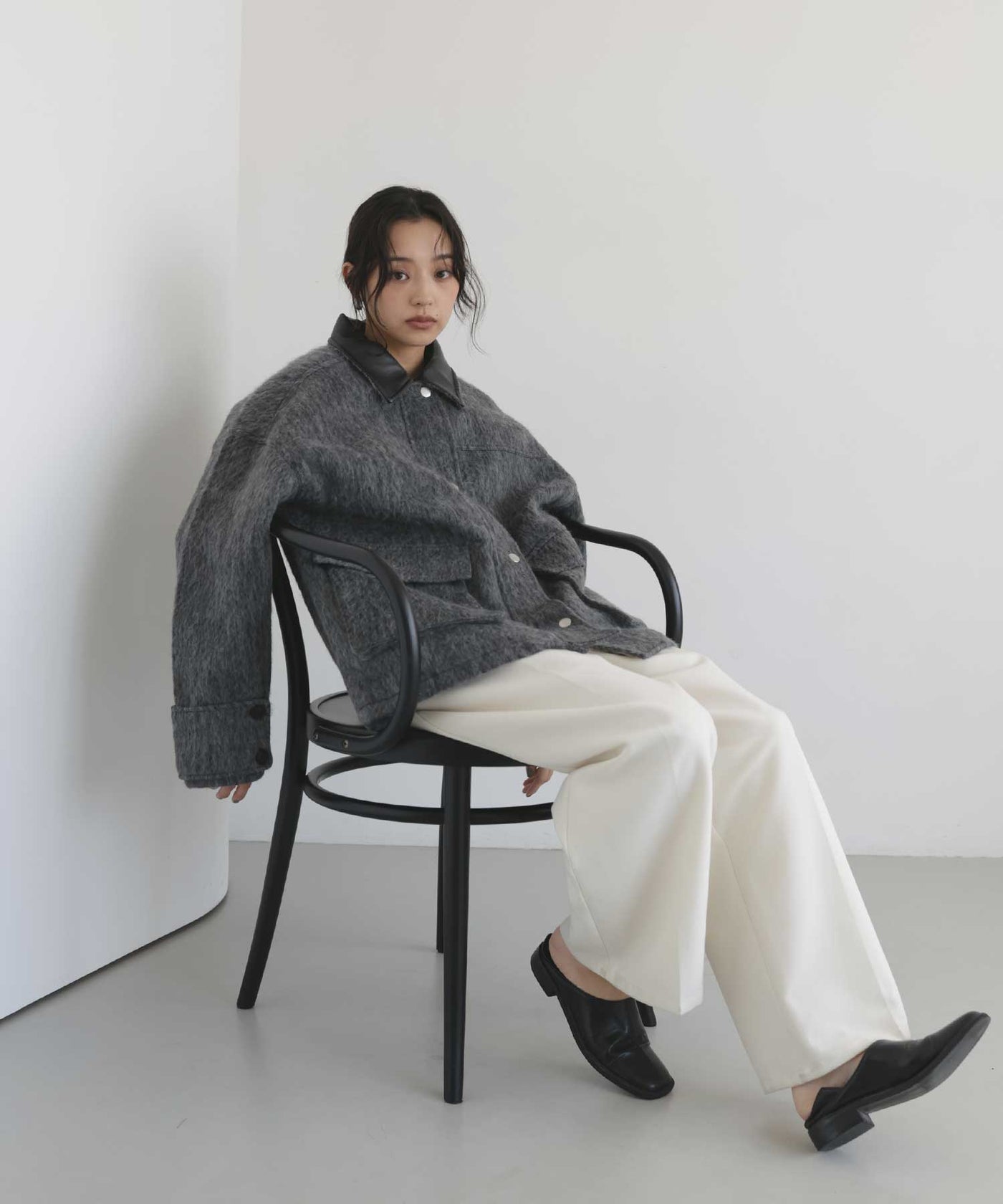 10月中旬予約商品】レザーカラーシャギーコート – hellam