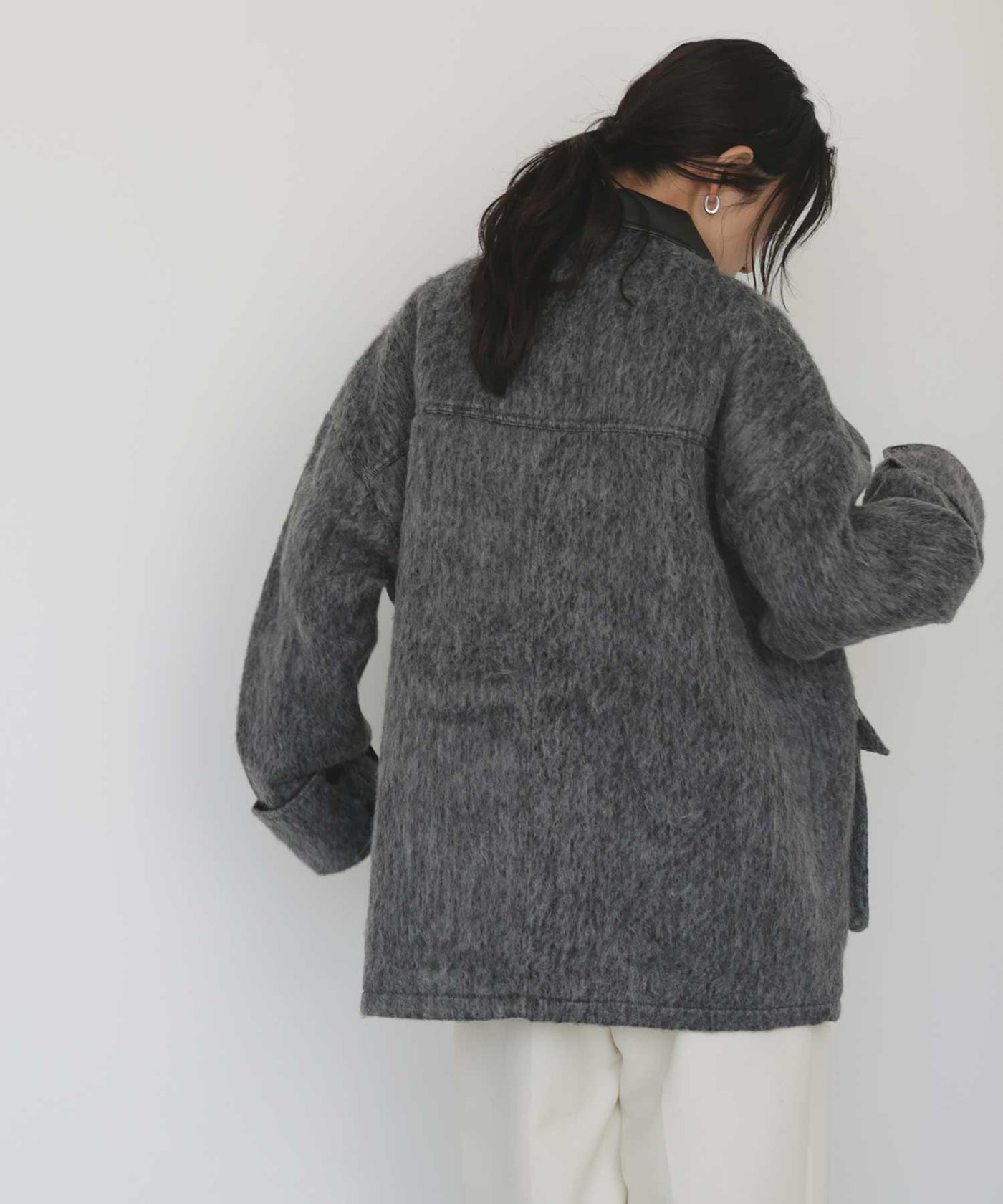 10月中旬予約商品】レザーカラーシャギーコート – hellam