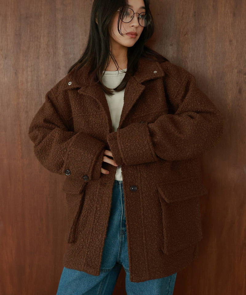 ブークレスタンドカラーコート