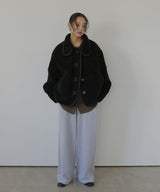 レザーパイピングボアジャケット