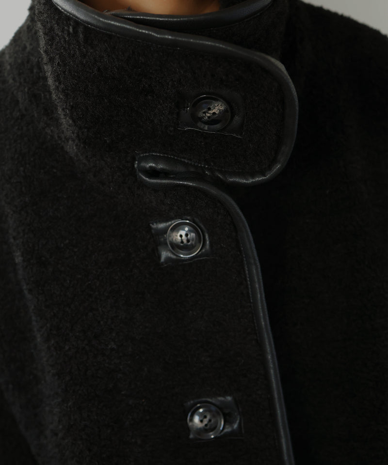 レザーパイピングボアジャケット