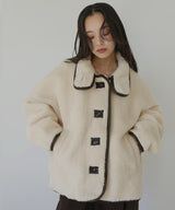 レザーパイピングボアジャケット