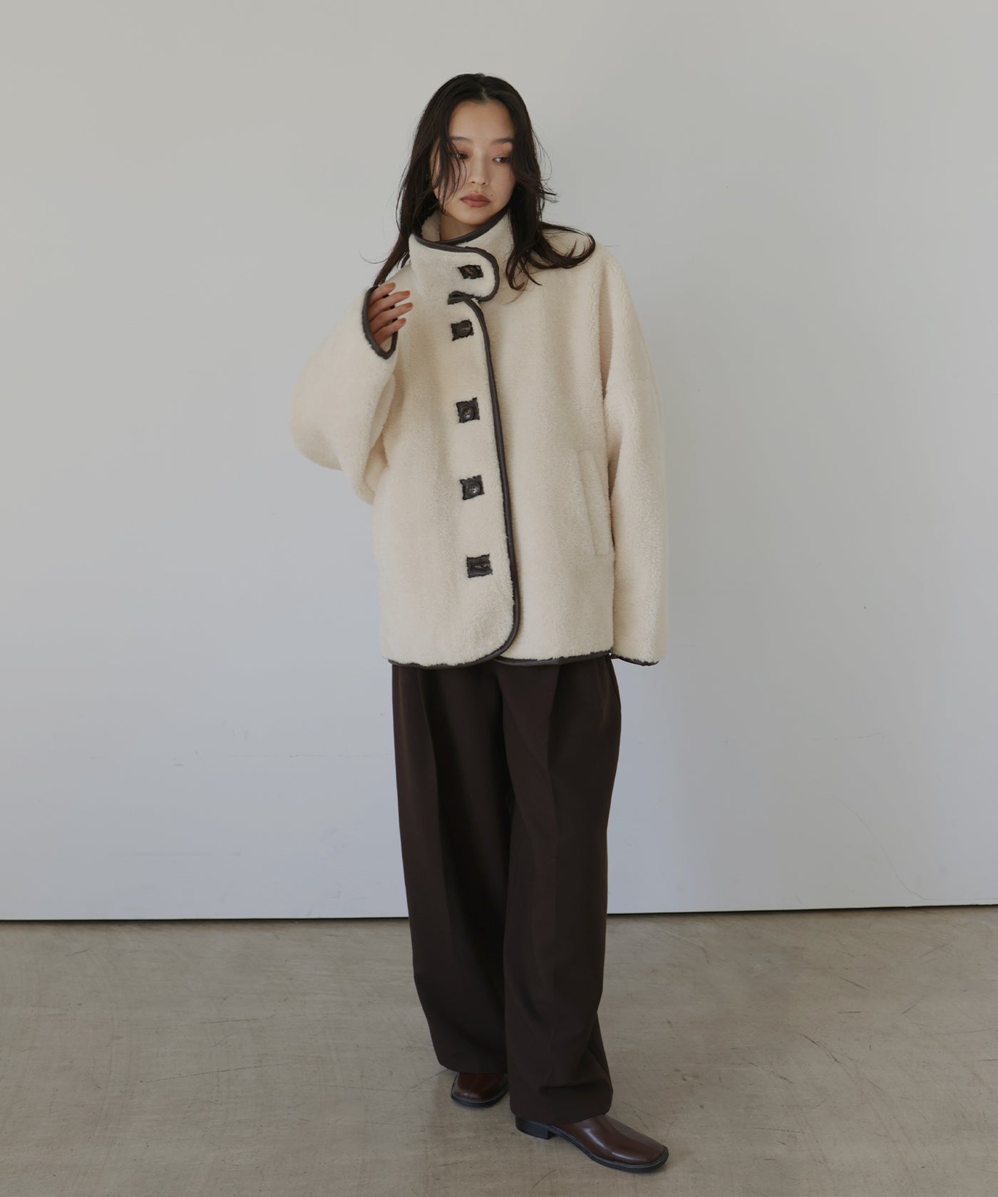 11月中旬入荷】レザーパイピングボアジャケット – hellam