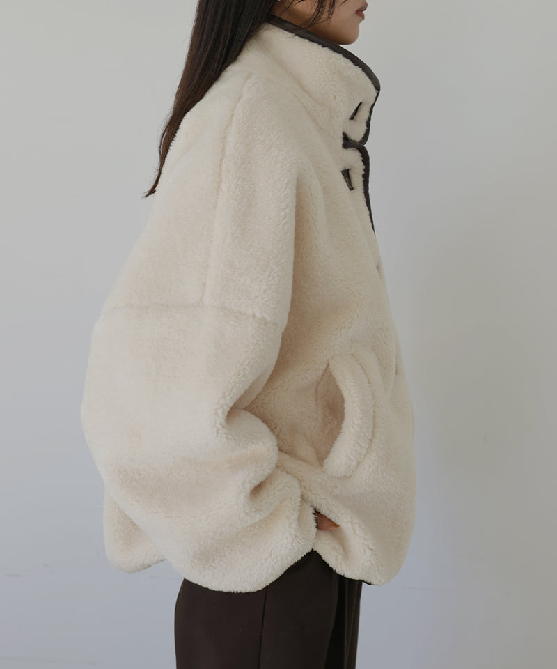 レザーパイピングボアジャケット