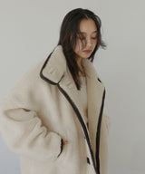 レザーパイピングボアジャケット