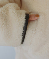 レザーパイピングボアジャケット