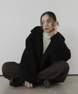 ボアコクーンスリーブジャケット