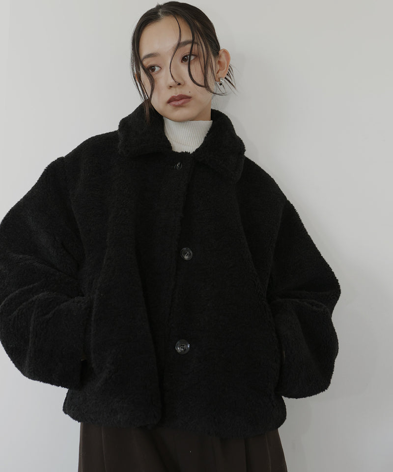 ボアコクーンスリーブジャケット