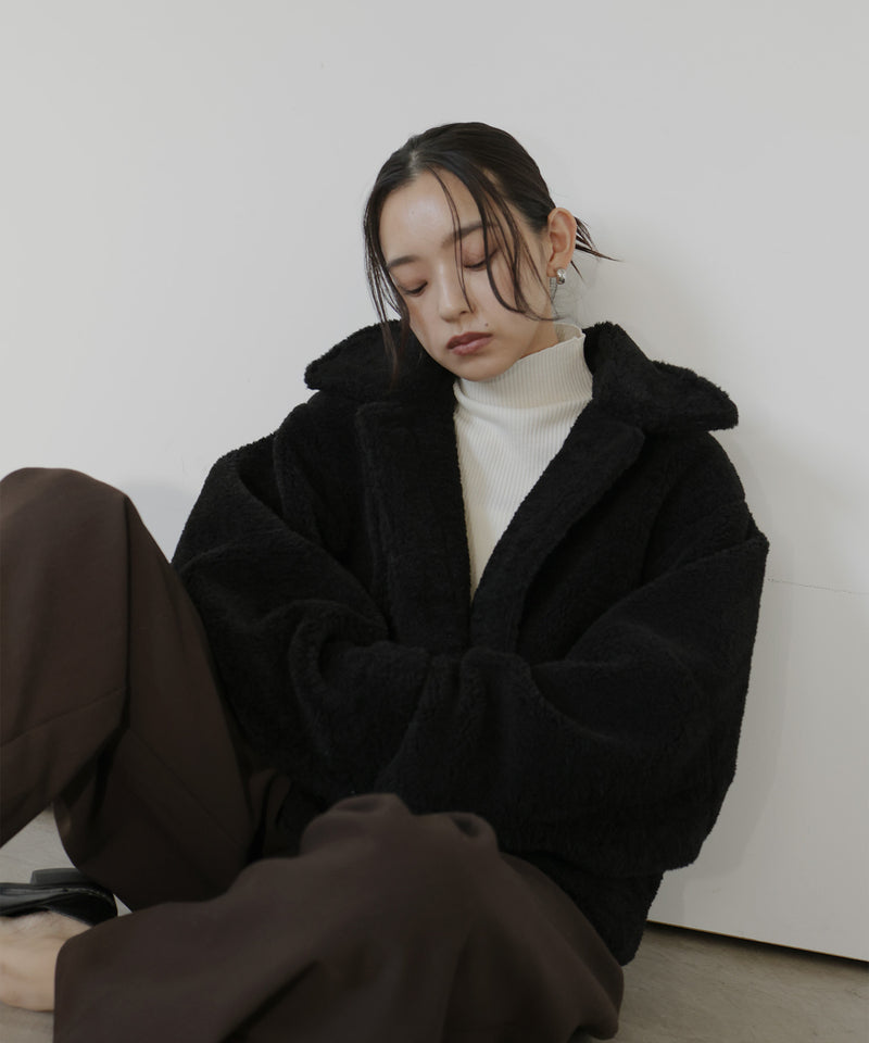 ボアコクーンスリーブジャケット