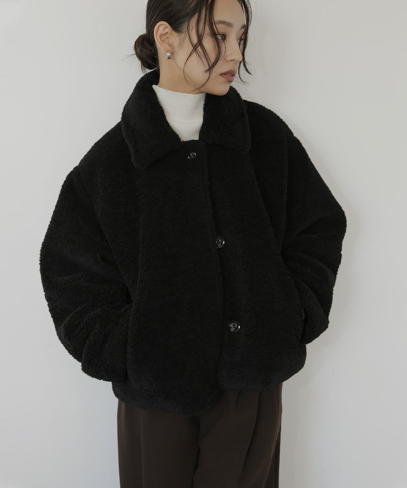 ボアコクーンスリーブジャケット