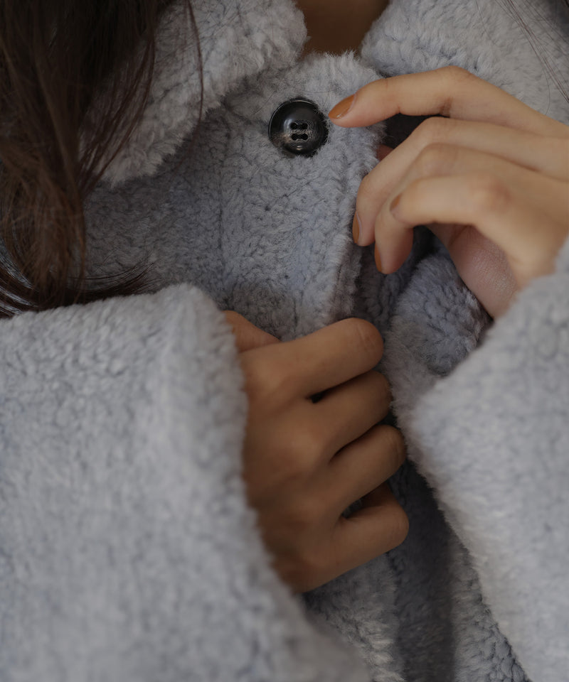 ボアコクーンスリーブジャケット