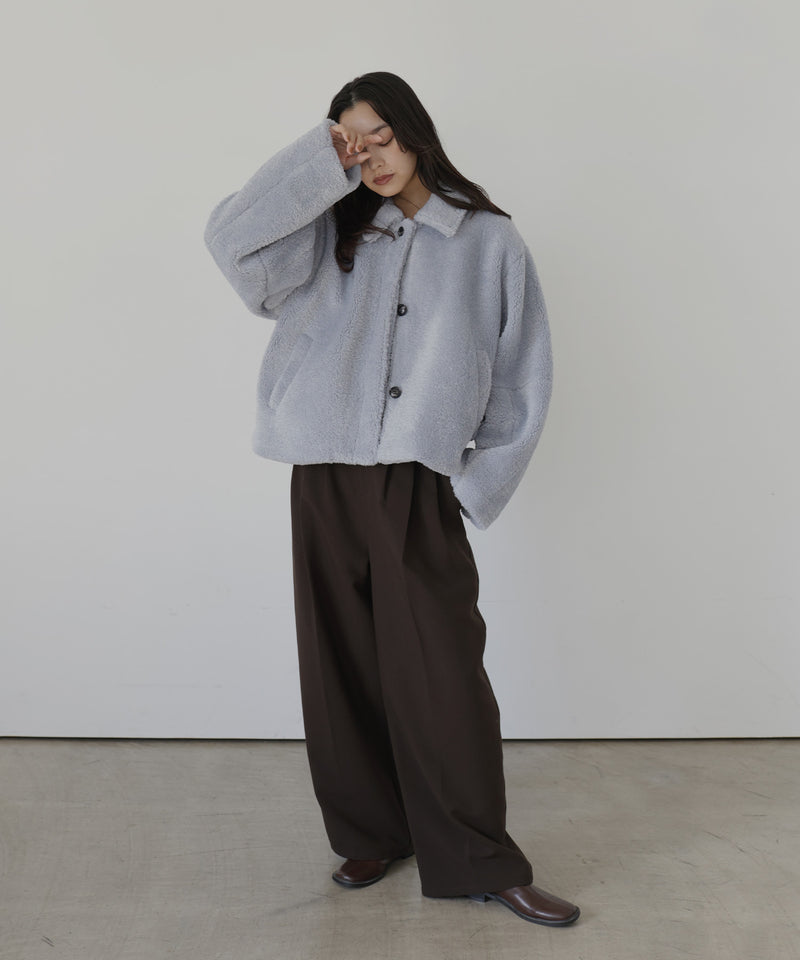 ボアコクーンスリーブジャケット