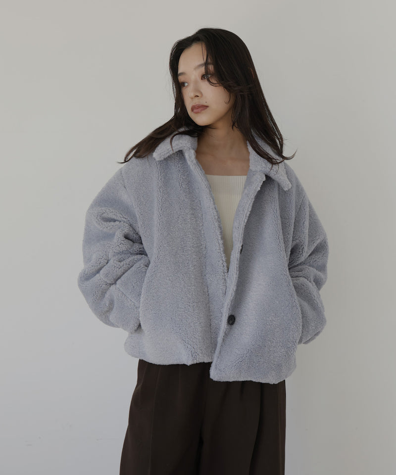 ボアコクーンスリーブジャケット