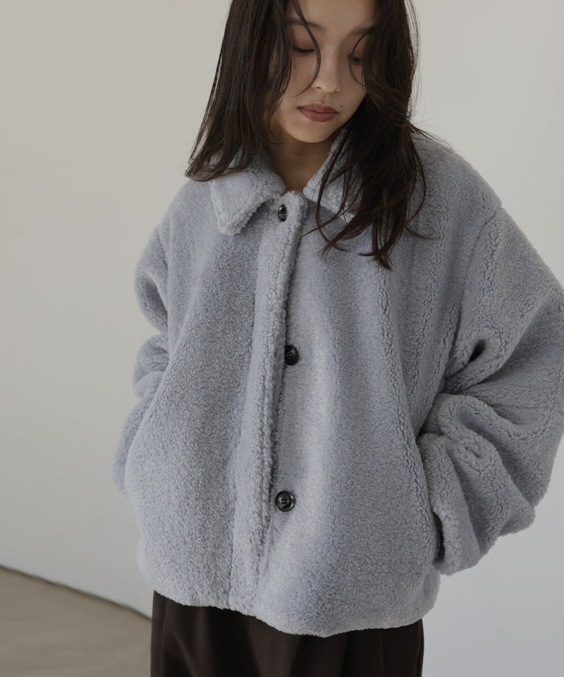 ボアコクーンスリーブジャケット