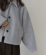 ボアコクーンスリーブジャケット