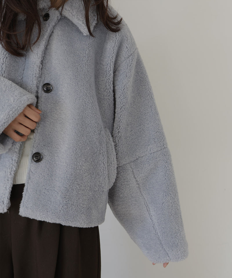 ボアコクーンスリーブジャケット