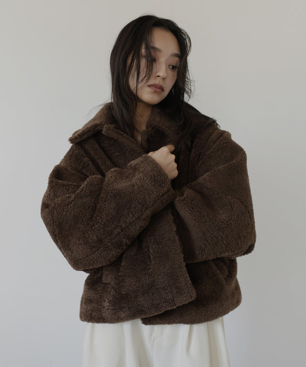 ボアコクーンスリーブジャケット