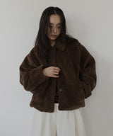 ボアコクーンスリーブジャケット