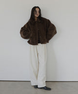 ボアコクーンスリーブジャケット