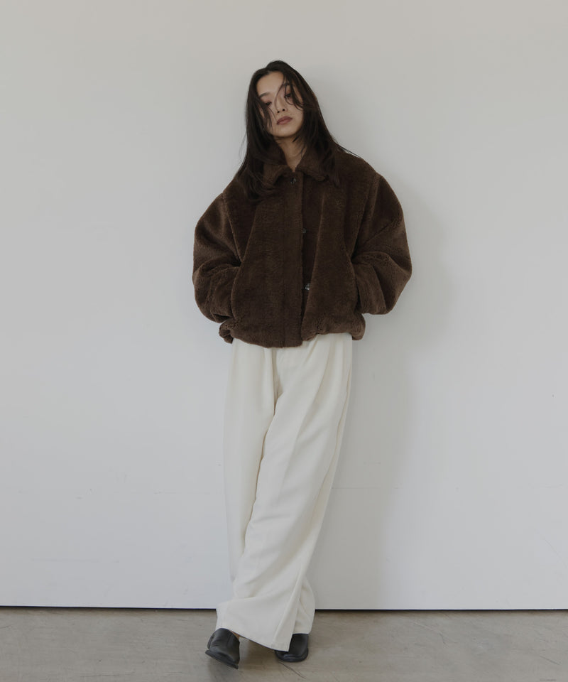 ボアコクーンスリーブジャケット