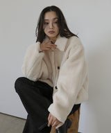 ボアコクーンスリーブジャケット