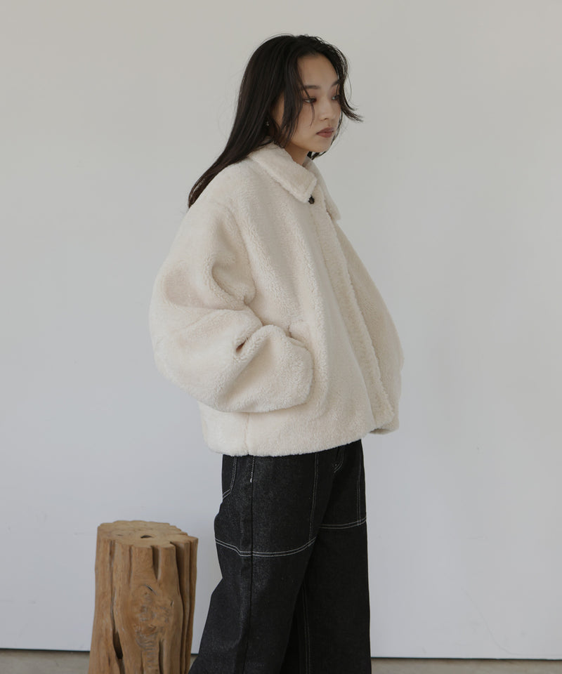 ボアコクーンスリーブジャケット