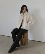 ボアコクーンスリーブジャケット