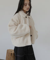 ボアコクーンスリーブジャケット