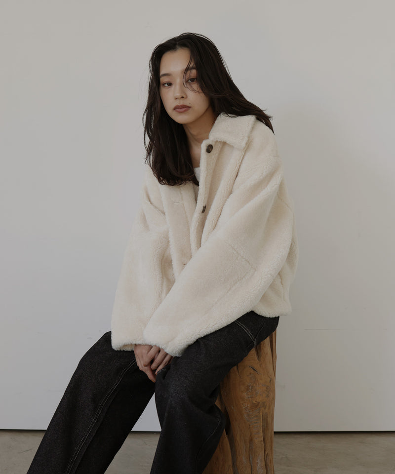 ボアコクーンスリーブジャケット