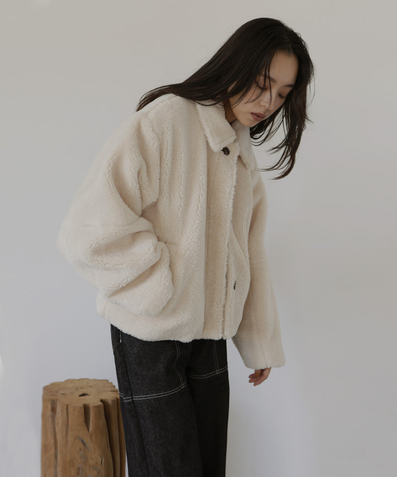 ボアコクーンスリーブジャケット