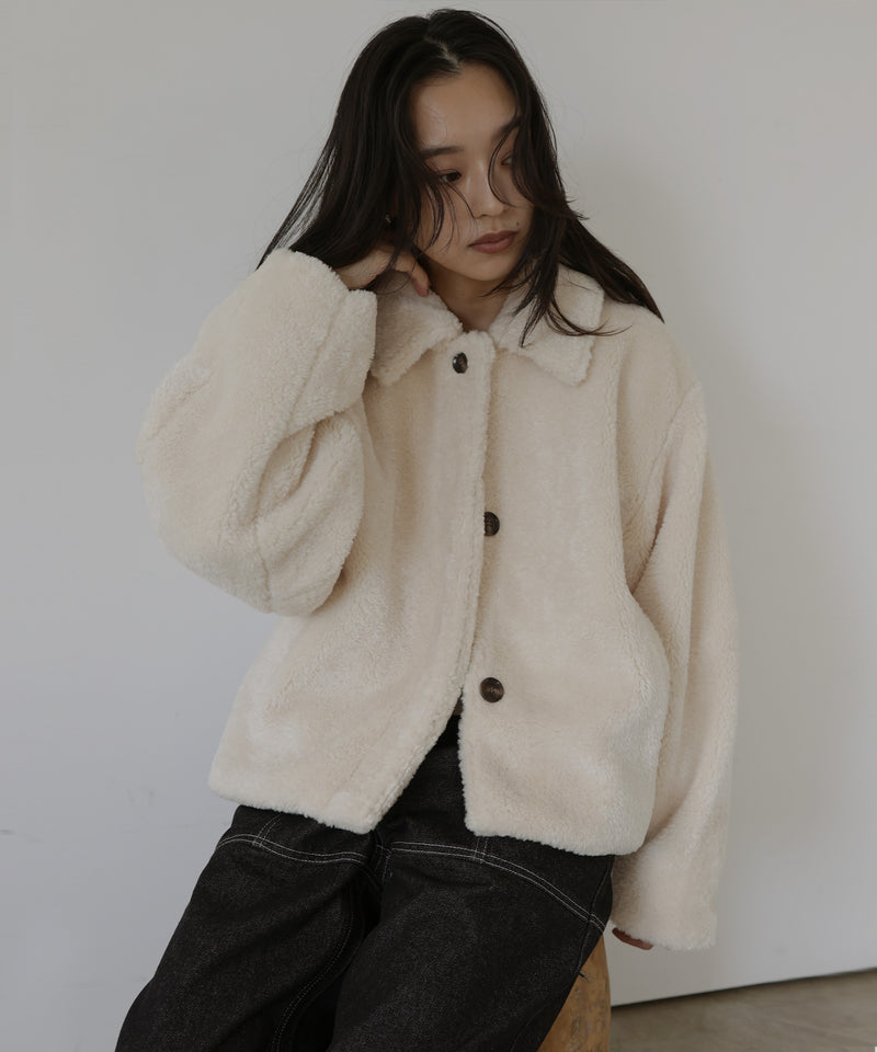 ボアコクーンスリーブジャケット