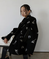 フラワーエンブロイダリーテーラードジャケット