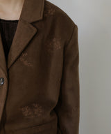 フラワーエンブロイダリーテーラードジャケット