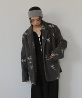 フラワーエンブロイダリーテーラードジャケット