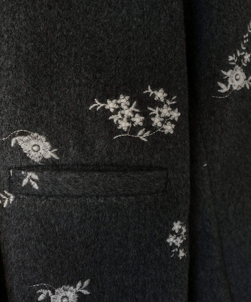 フラワーエンブロイダリーテーラードジャケット